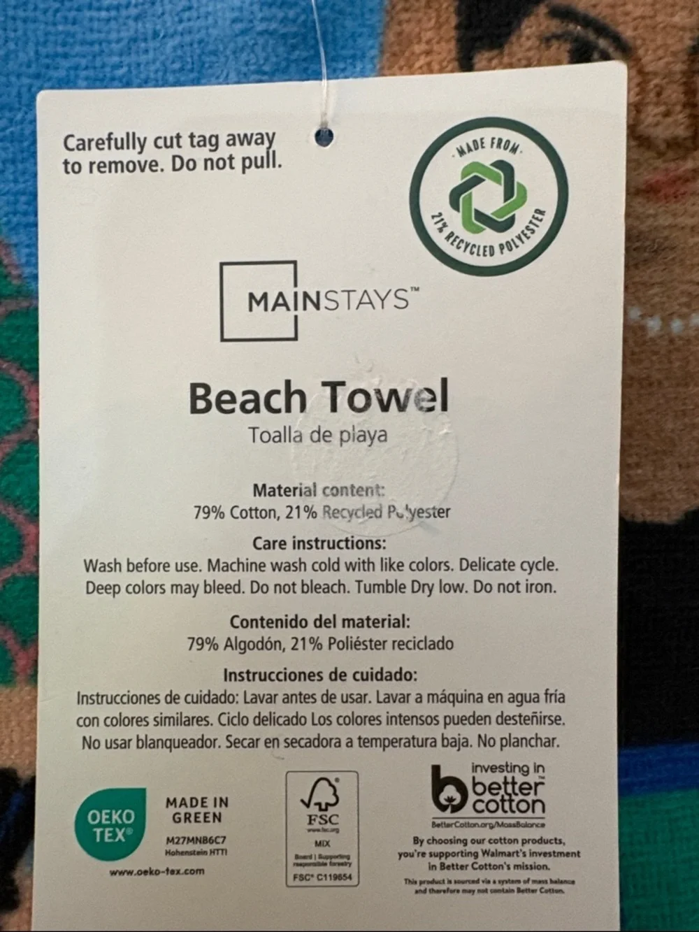 🧜‍♀️🆕🧜‍♀️ Mainstays Colorful Mermaid Beach Towel - Blue, Green, Red